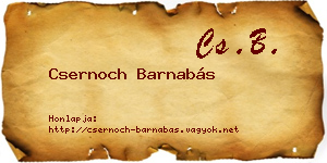 Csernoch Barnabás névjegykártya